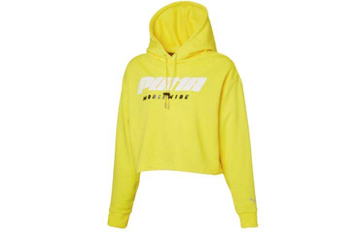 PUMA Sweatshirts Unisex Yellow Hooded Moderate Regular 579127-36 S