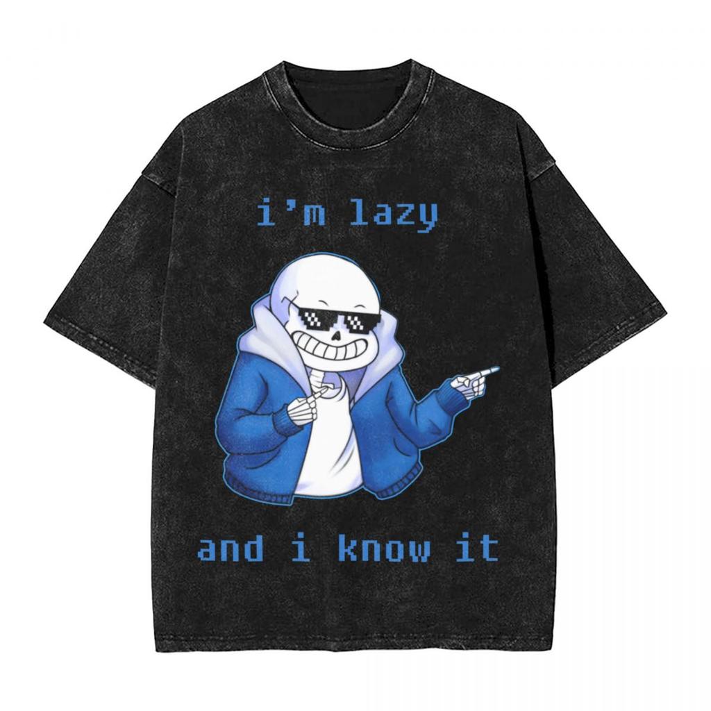 Undertale Sans And Papyrus T Shirts Harajuku Washed T-Shirts Undertale Graphic Tshirt Men Women Clothing Short Sleeve Tee Shirt
