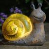 Outdoor Solar Power Yard Animal Ornament Lamp LED Garden Landscape Lamp Rabbit Owl Snail Puppy Night