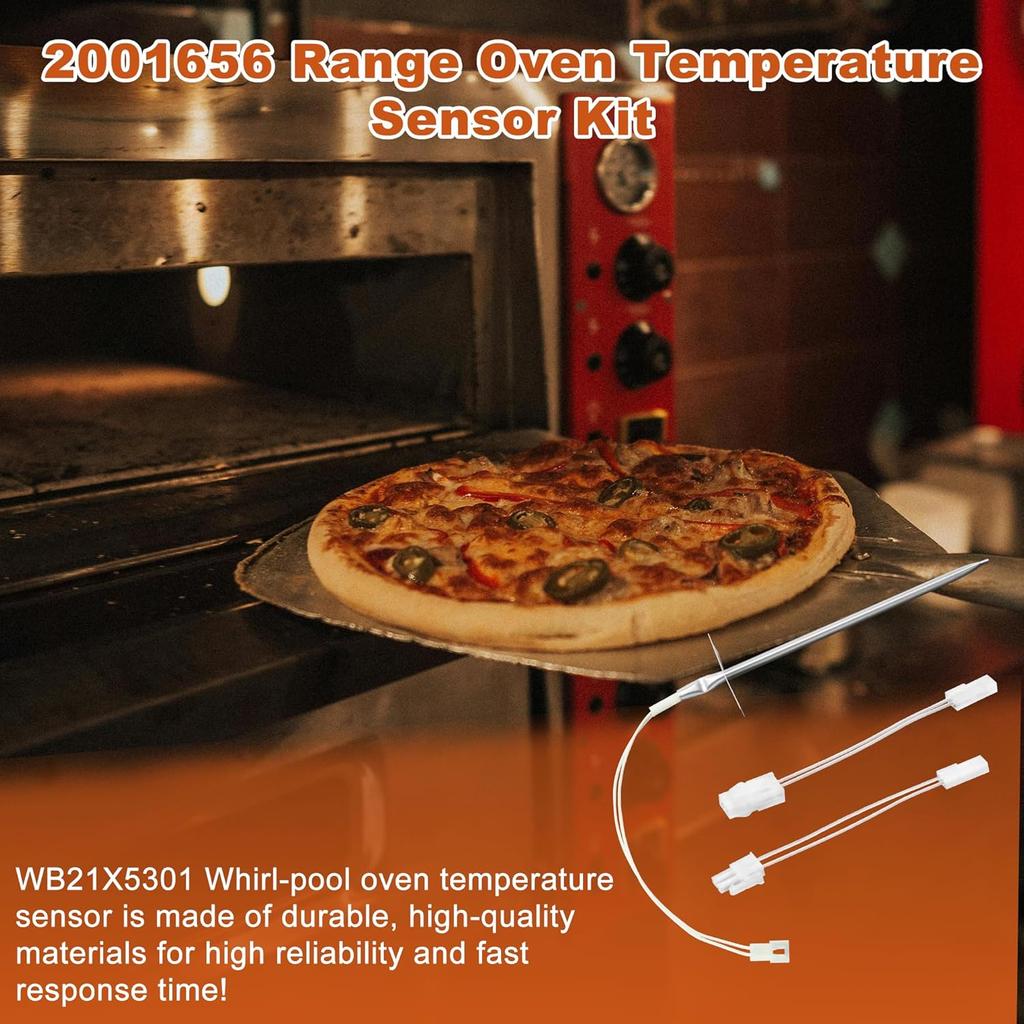 12001656 WB21X5301 Oven Temperature Sensor Compatible with Whirl-Pool Ken-More G-E Ovens Replaces AP4009009 74004943 PS1570174 12001554 12001656VP