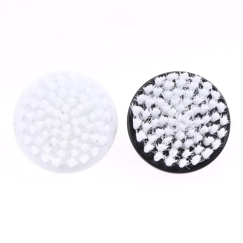 Nail Brush Nail Art Pedicure Soft Remove Dust Plastic Round Cleaning Scrubbing File Tools Black White Manicure Finger Care Salon