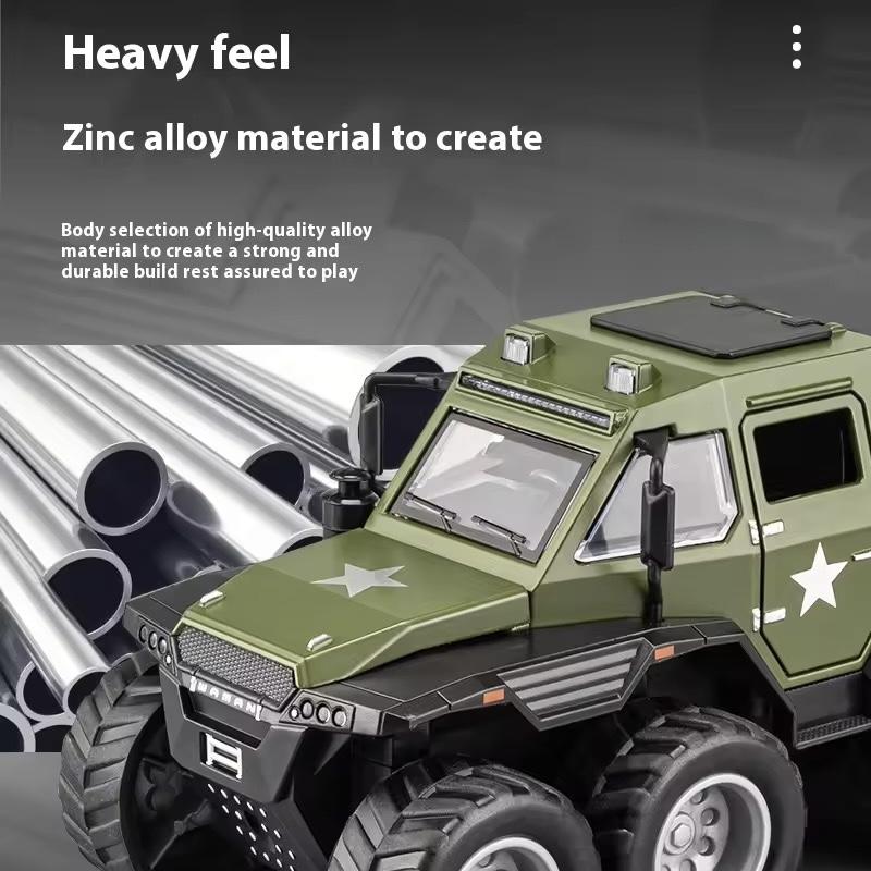 1: 32 Conqueror SUV Mini Toy Car Simulation Alloy Off-Road 8 Wheel Car Inertial Model Sound Lightweight Children's Birthday Gift