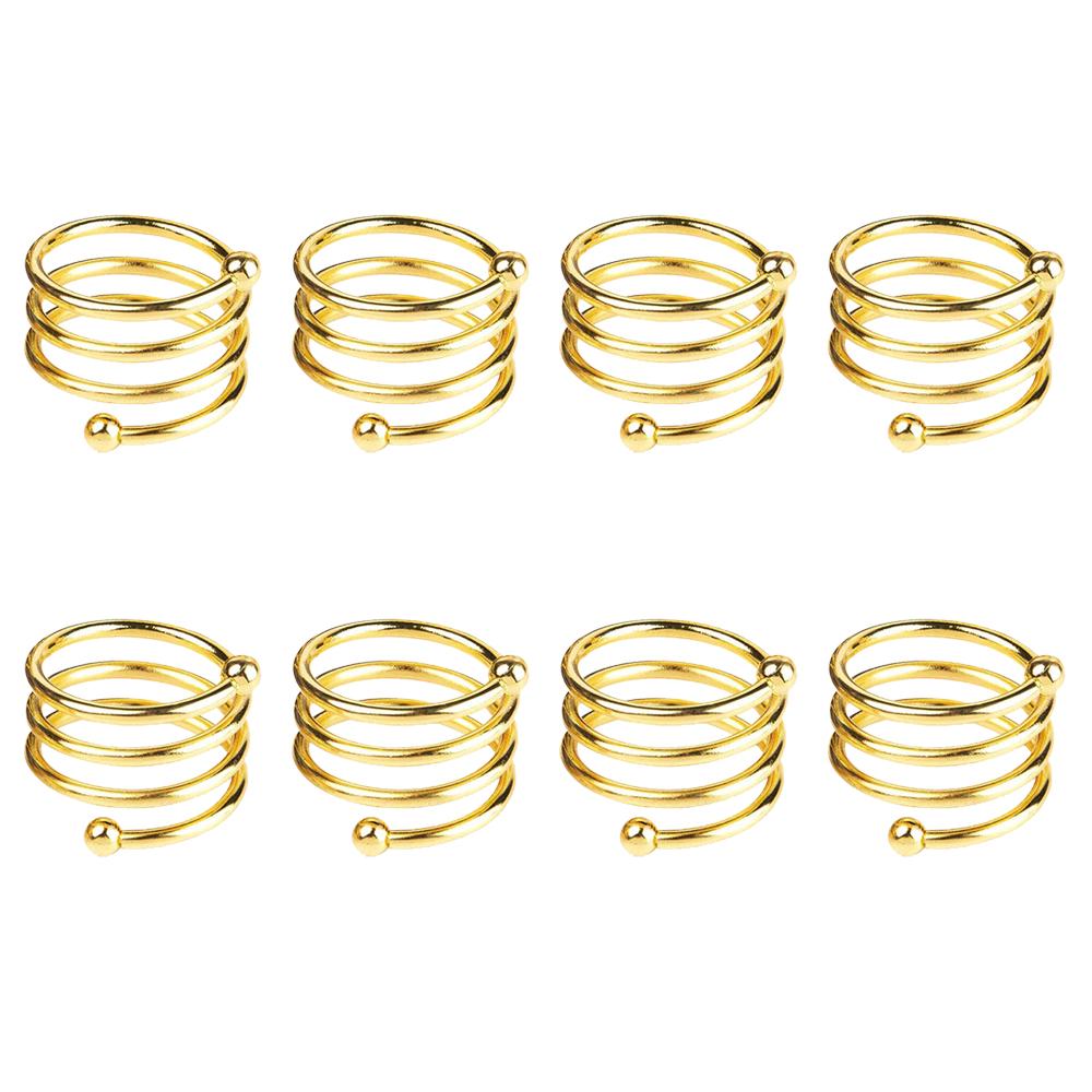 4pcs Golden Butterfly Napkin Rings Sparkling Metal Napkin Buckles Butterfly