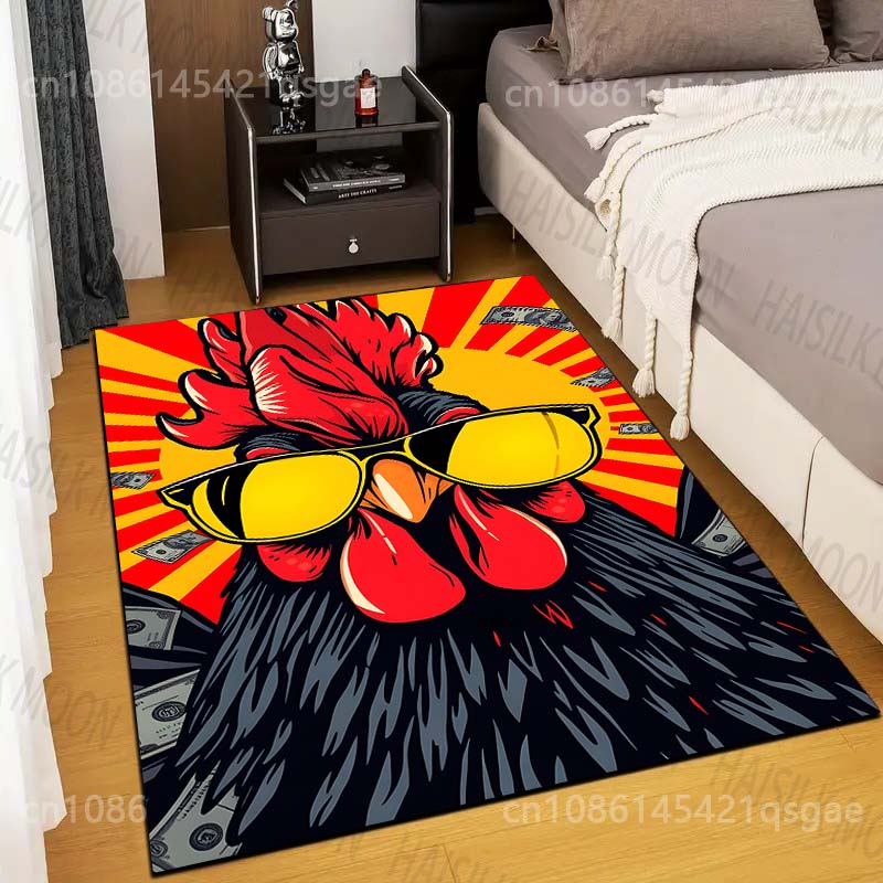 Personalized Cock Carpet for Living Room Bedroom Sofa Home Decor Non-slip Floor Mat Modern Rugs Luxury Gifts Fast Shipping