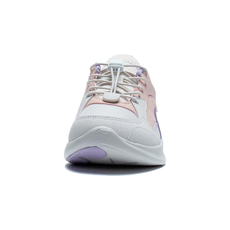 Li Ning Kids Lingyue 3.0 Non-Slip Wear-Resistant Casual Shoes Kids Casual Shoes White Blue Purple YKCT032-4