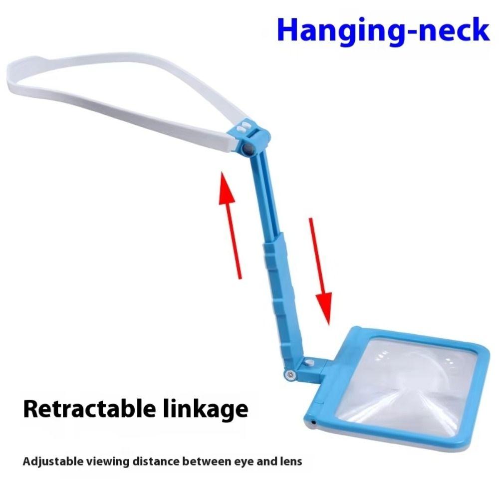 3AAA Battery/USB Power 5X LED Large Magnifier 48 LED Full Book Page Magnifier  Elder