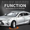 Scale 1:24 ES300H LM300H Car Model Toy Sound Light Pull Back Doors Opened Sports Cars Models Holiday Gifts for Children