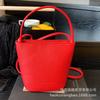 Simple and trendy hand-carried bucket bag women's 2025 spring and summer new fashion versatile shoulder bag niche high-end women's bag