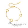 Clover Bracelet for Women, Lucky Five Leaf Charms Stainless Steel Adjustable Hand Chain Bracelet, New Fashion Accessories