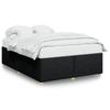 Bed Frame without Mattress Black 160 x 200 cm Fabric