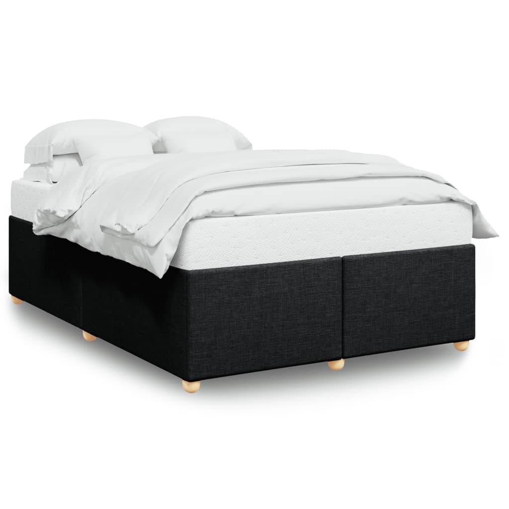 Bed Frame without Mattress Black 160 x 200 cm Fabric