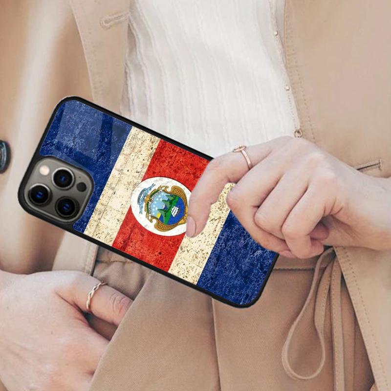Costa Rica Flag Funda Magnetic Phone Case For APPLE iPhone 17 Air 16 14 13 12 Pro Max 15 Plus Wireless Charge With MagSafe Cover