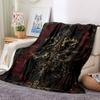 1pc Gothic Ornament Blanket, Lightweight Flannel Throw For Sofa, Bed, Travel, Camping, Livingroom, Office, Couch, Chair, And Bed,