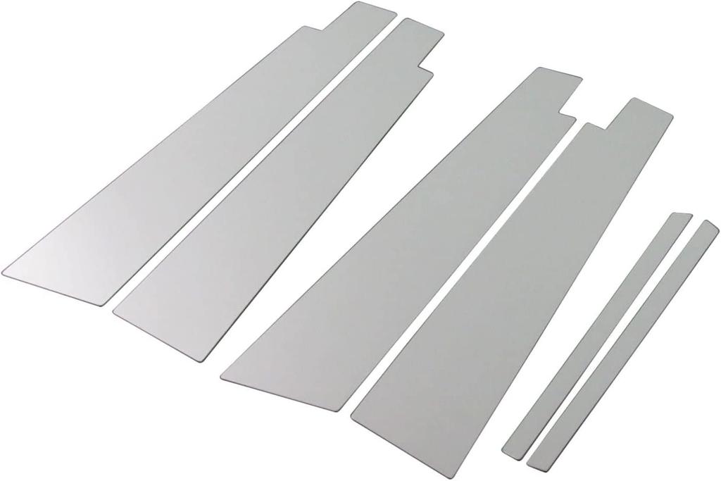 BRIGHTZ Stainless Steel Pillar Panels for Toyota Camry with Visor Attachment Ultra-Mirror ACV40/ACV45 (6-Piece Set) [PIL-SIL-159]