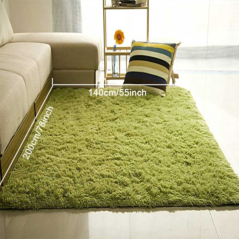 Dywan Shag do Salonu Jedwab Wełna Dywan Dom Sypialnia Łóżko Mata na Całą Podłogę Nordycka Sofa Mata Antypoślizgowa Prosty Styl Pluszowa Poduszka