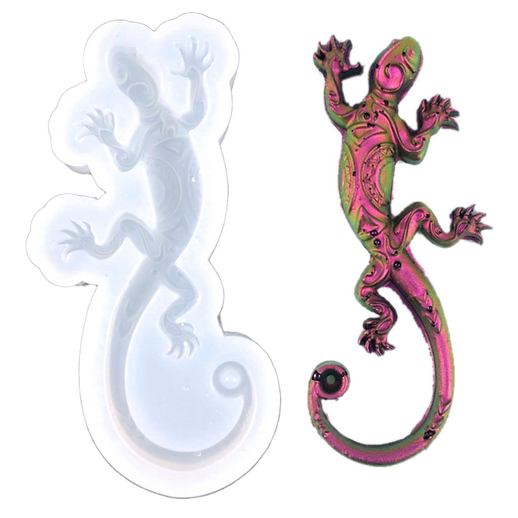 House Lizard Butterfly Keychain Silicone Mold with Hole Keyring Pendant Handmade Mold for Valentine's Day Birthday Gift