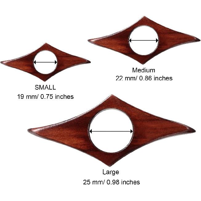 3 Pieces Assorted Size Wooden Book Page Holder, Wooden Thumb Bookmark Novel Reading Ring Accessories Presents for Readers Book Lovers Bookworm