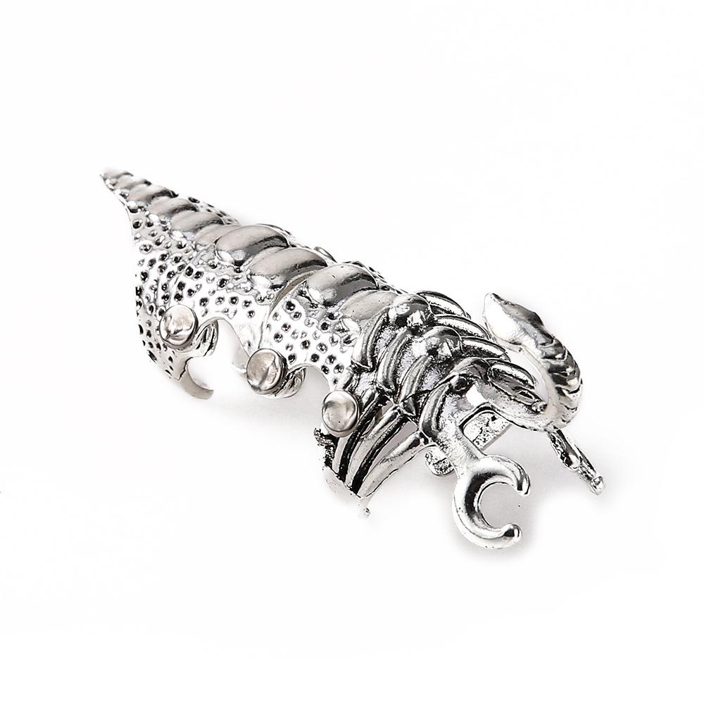 Anello Dominante Testa di Drago Scorpione Anello Articolato Flessibile Moda Uomo Anello Teschio