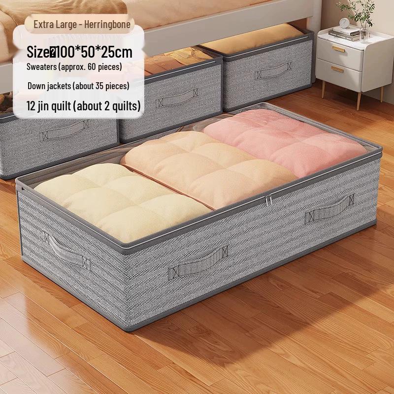 Składana torba do przechowywania pod łóżkiem z czterema uchwytami na ubrania i kołdry