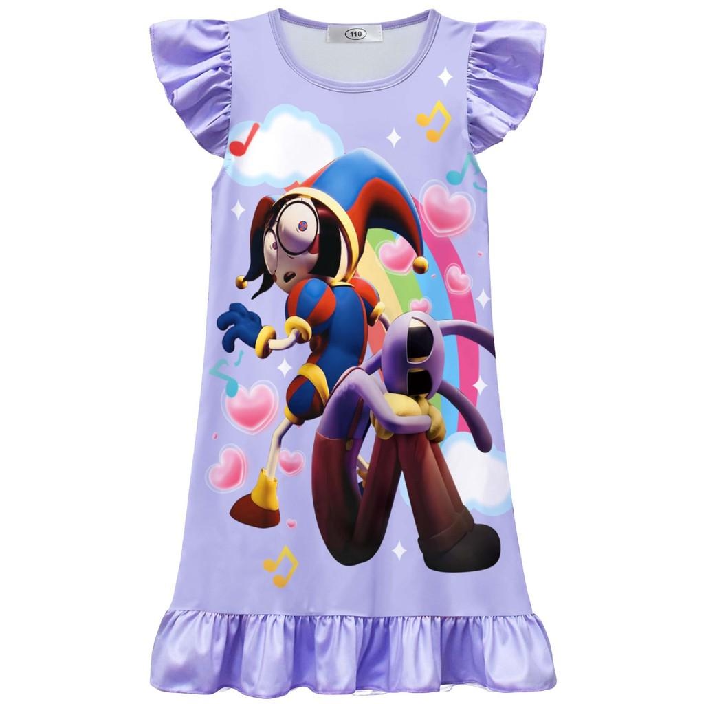 

82629 Kids Girls The Amazing Digital Circus Clown Cute Dress 110cm фиолетовый