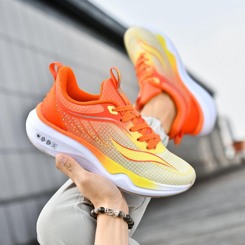 Cross unexpectedly large size new cushioning rebound light running shoes mesh breathable fashion gradual change trendy men shoes wholesale