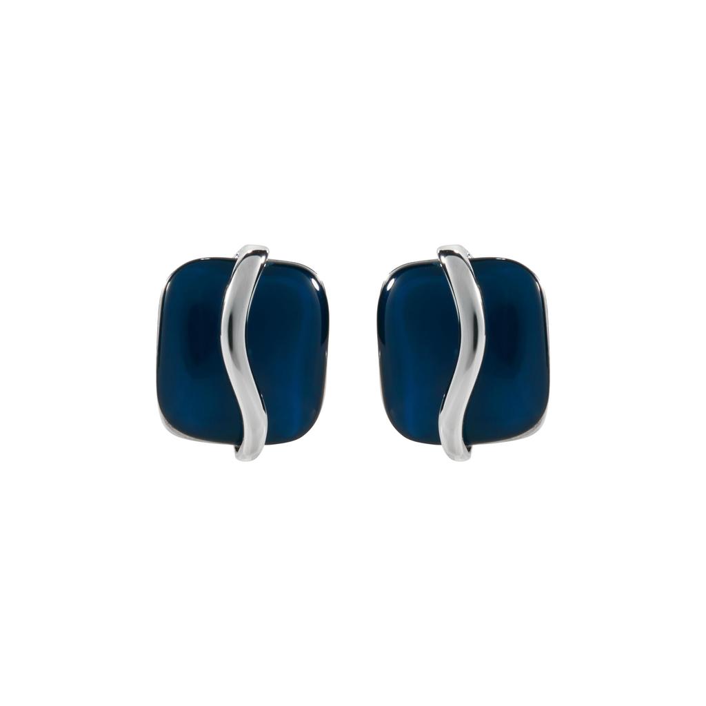 Skagen Women's SOFIE SEA GLASS Blue Organic Shape Stud Earrings SKJ1810040