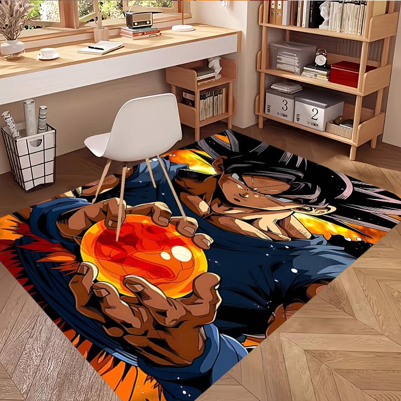 Dragon Ball Print Rug, Washable Floor Carpet, For Entryway Dorm Laundry Room Office Study, Home Decor Birthday Christmas Gift
