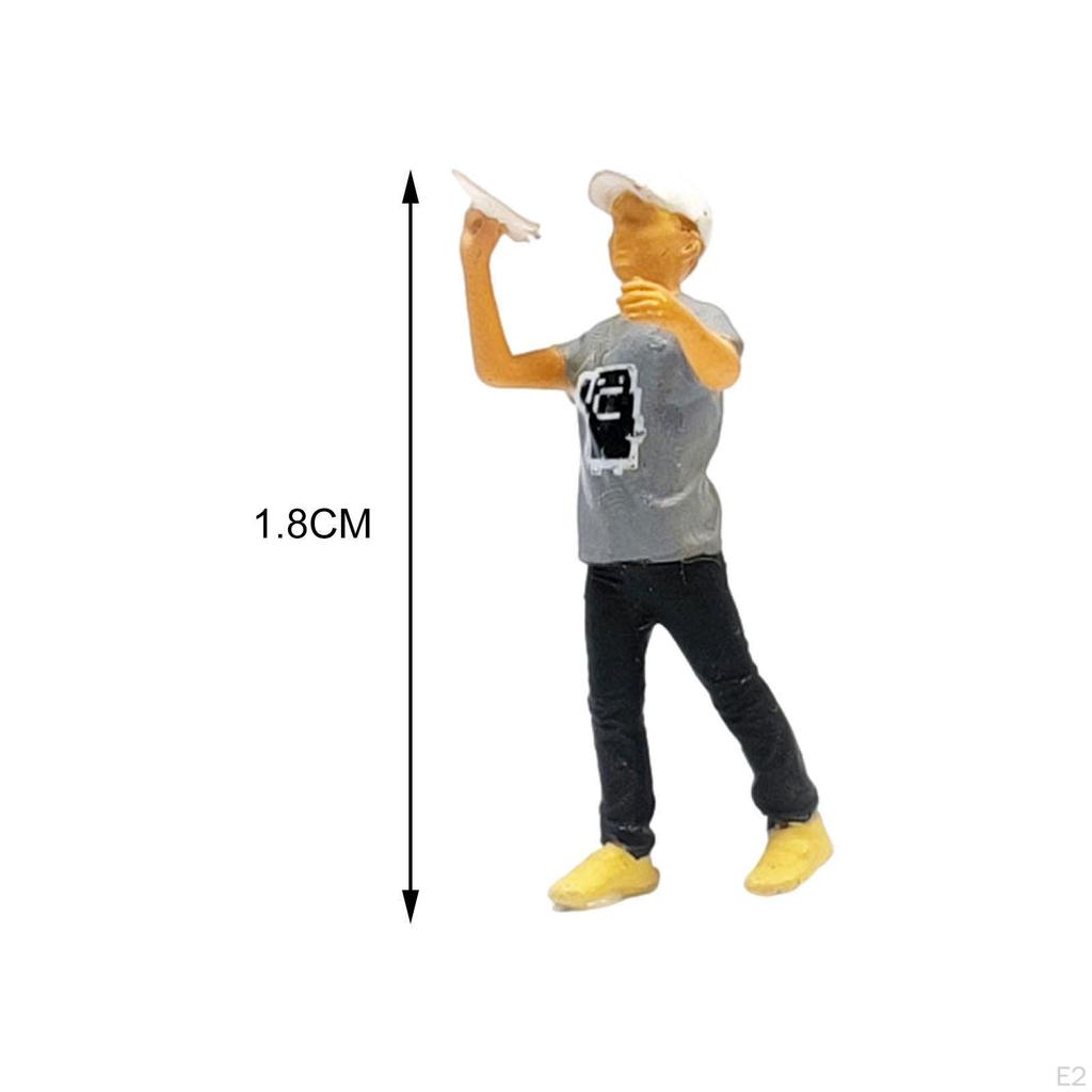 1/64 Miniature Children Figure Hand Painted Craft Desktop Ornament Figurine Decor Diorama