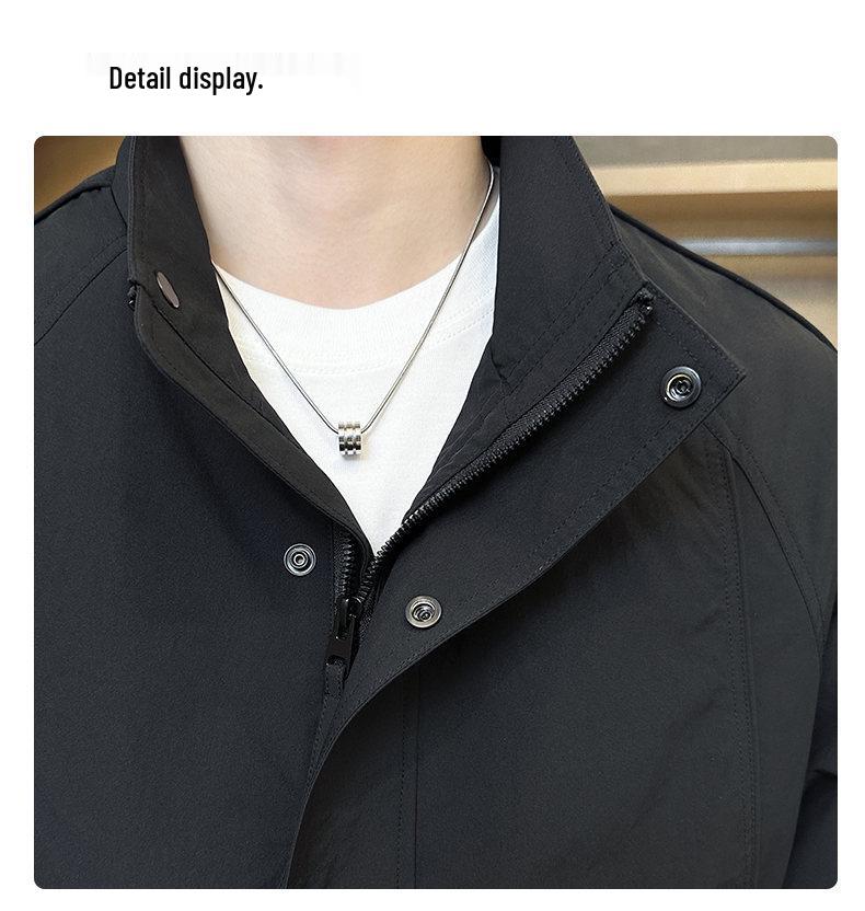 2026 Men's Stand-Up Collar Spring Jacket - Trendy Casual Outerwear