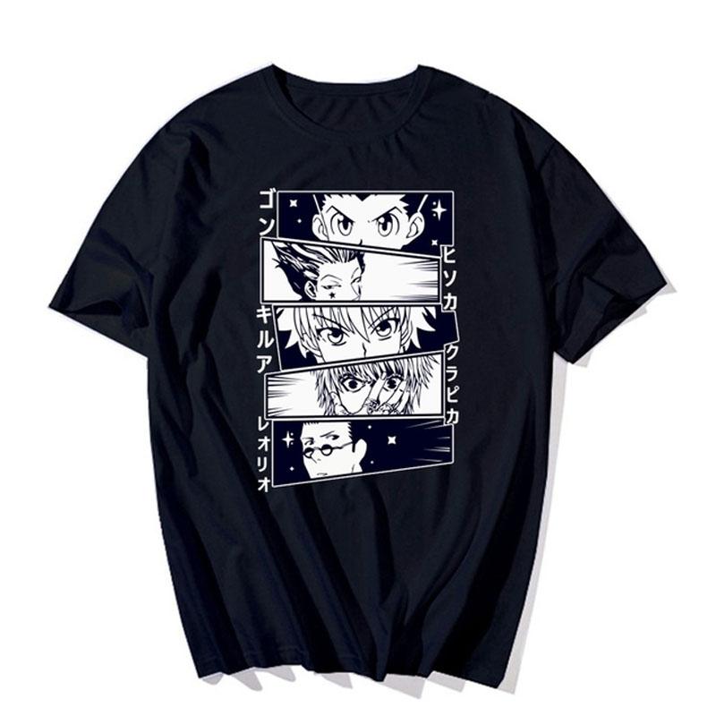 Mote Anime Figur Unik Hunter X Hunter Kurapika Herre T-skjorte Killua Zoldyck Print Harajuku T-skjorte Unisex kortermet Anime T-skjorte