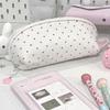 Koreanische Polka-Dot-Federtasche Muschelform Große Stifttasche Multifunktionaler Schreibwaren-Organizer Schulbedarf