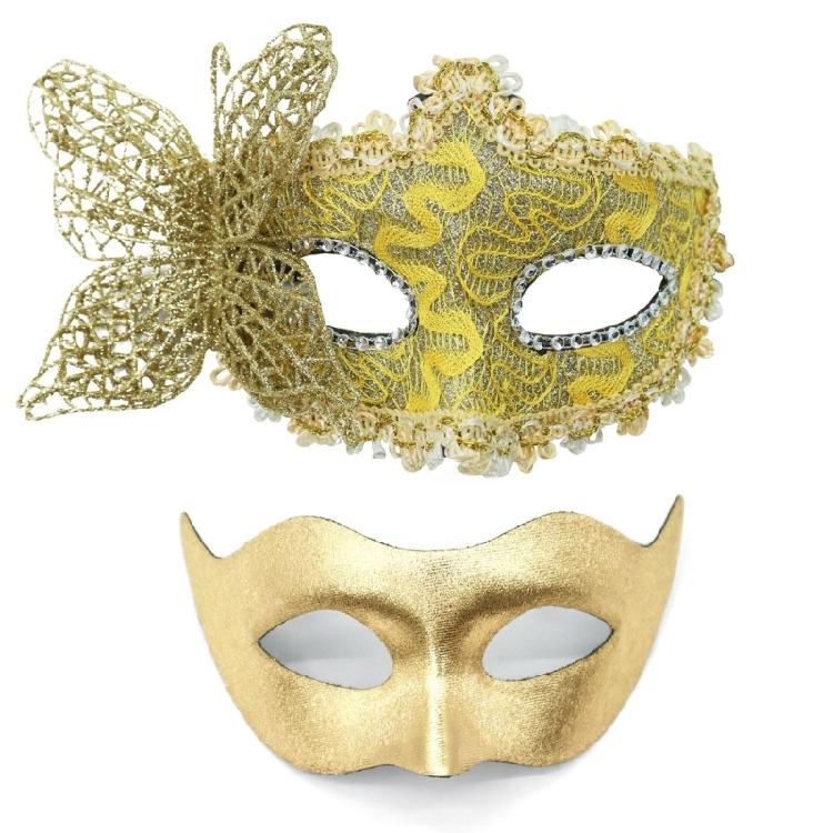Couple Masquerade Mask for Men Women Halloween Wedding Half Face Masquerade Costume Mask Masquerade Costume Accessory