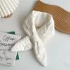 Korean Style Down Neck Scarf Padded Thermal Shawl New Design Cross Feather Scarf  Gift