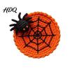 Coffee And Tea Cup Coaster Halloween Spider Web Coaster Handmade Crochet Heat Resistant Drink Mat for Crocheted Yarn Pad Table Spooky Gothic