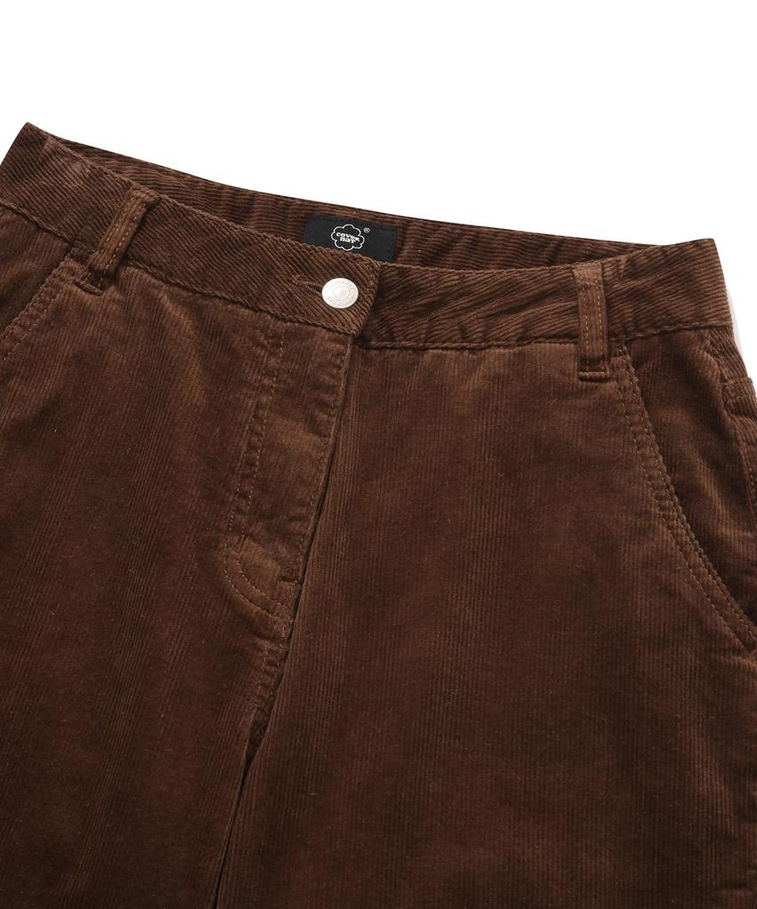 COVERNAT WOMAN Semi Bootcut Corduroy Pants Brown