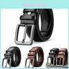 Classic Leather Belt For Men With Pin Buckle Faux Leather Casual Business And Vintage Style
