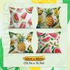 4 pezzi/set Cuscini Tema Frutta Estiva Federe Copricuscino in Poliestere Cuscino da Lancio Federa Decorazione Casa Auto Divano