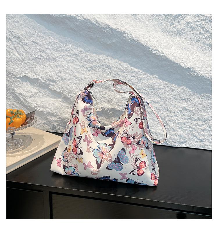 Cute Butterfly Girl Casual Large Capacity Simple Commute Fashion Girl Messenger Bag Portable Shoulder Tote Bag