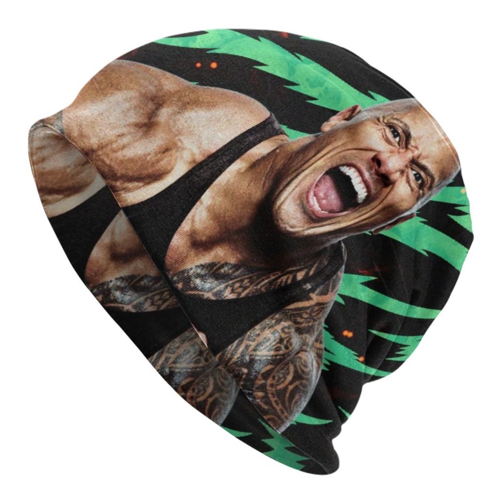Custom Dwayne The Rock Johnson Bonnet Hat Knitted Hats Unisex Women Fashion Unisex Warm Winter Beanies Cap