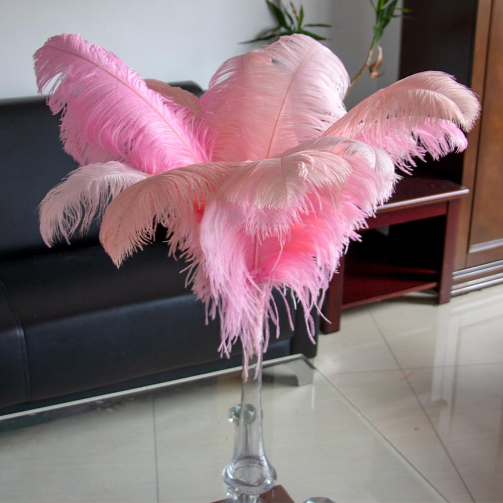 10pcslolt 45-50cm Ostrich Feather for Crafts Wedding Party Decor Plumes Ostrich Table Centerpieces Colored Feathers Decoration