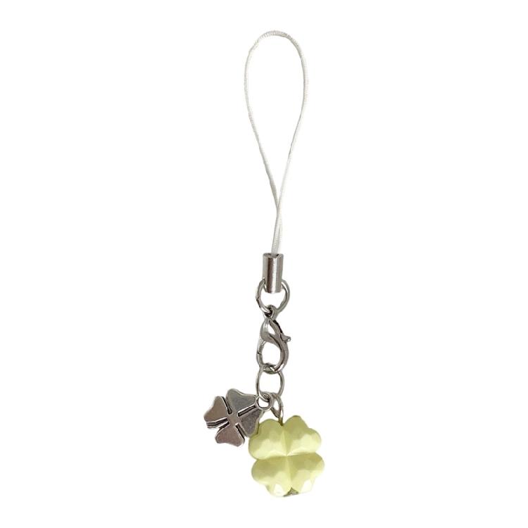 

Multipurpose Lucky Charm Keychain Four Leaf Clovers Design Phone Hanging Ornament For Phone Accessories Gifts