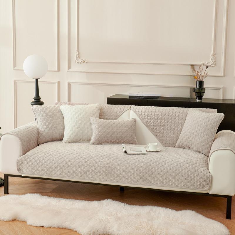 Plush Sofa Cushion Fabric Winter Antislip Crystal Velvet Sofa Cushion Sofa Towel Sofa Cover Cover Thickening Minimalist