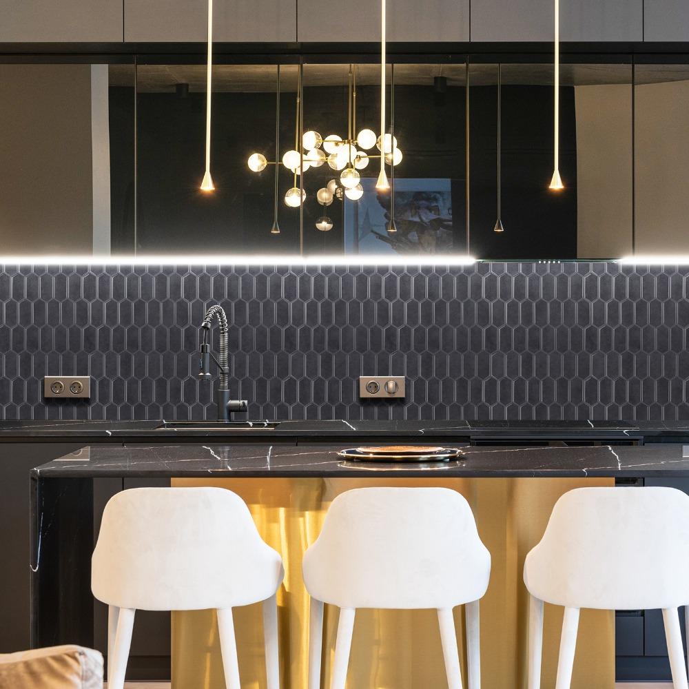 12" x 12" Peel and Stick Backsplash Waterproof Wallpapers Wall Tile  for Kitchen Bathroom