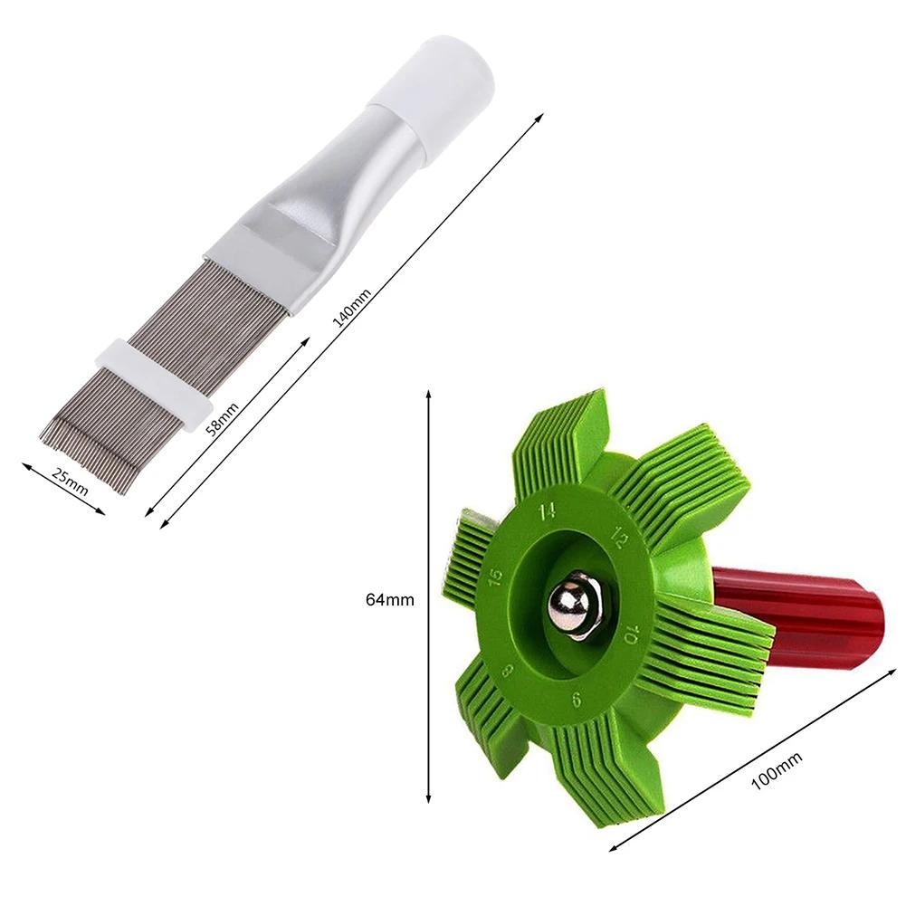 Portable Air Conditioning Fin Comb Cooling Straightening Cleaning Tool Radiator Condenser Cleaning Brush Repair Tool