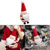 Santa Claus Stuffed Figure With Soft Short Pile For Christmas Party Gifts And Decor
