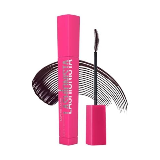 MAYBELLINE Mascara Hot Water Off Lashnista N 04 Cherry Black # Base Removes with hot water Long Curl Keep Fiber Contains