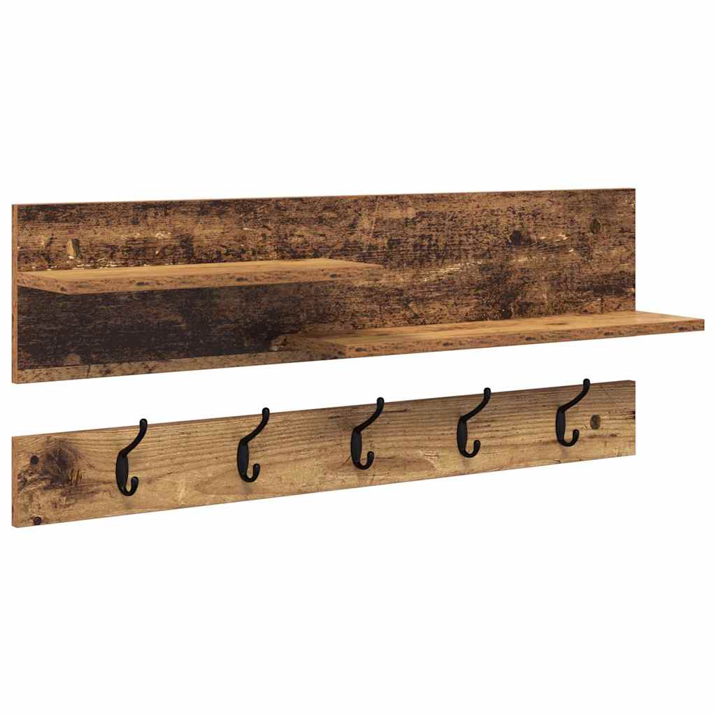 Wall Mounted Nightstand Reclaimed Wood Look 90 x 15 x 36 cm Engineered Wood