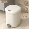 Large Capacity Foot-Operated Trash Can with Lid for Bathroom, Bedroom, Kitchen, and Living Room