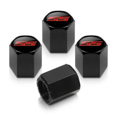 Chevrolet Camaro SS Logo Black Tire Stem Valve Cap