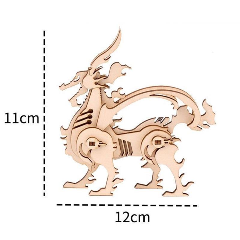 3D Wooden Small Toy Assembly Kit Lovely Animal Assembly Puzzle Mini Model Children Toy Handicraft Accessories Developmental Toys